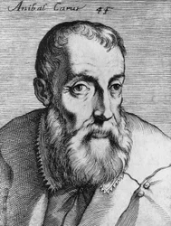 イタリアの詩人、劇作家、翻訳家であるアンニバレ・カロ（1507-1566）の肖像、エングレーヴィング