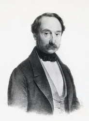 フランチェスコ・リッツォーリ（1809-1880）の肖像（イタリアの政治家、医師、外科医、エングレービング