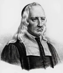 イタリアの数学者、天文学者、哲学者、生理学者、ジョヴァンニ・アルフォンソ・ボレッリ（1608-1679）の肖像（エングレーヴィング