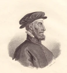 イタリアの出版・印刷業者Paolo Manuzio (1512-1574)の肖像 S Maffeisによる銅版画