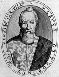ヴェネツィア大法官マルコ・オットーボーニ（1554-1649）の肖像、エングレーヴィング