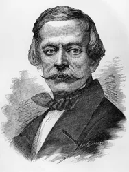 イタリアの愛国者、政治家、作家、画家で、1849年から1852年までサルデーニャの首相を務めたアゼリオ侯爵マッシモ・タパレッリ（1798-1866）の肖像、エングレーヴィング