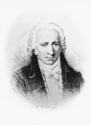 ブフラー侯爵スタニスラス・ジャン（1738-1815）の肖像 アドルフ・ララゼ（1838-1905）の素描によるエッチング