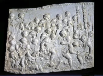 ローマ ローマ人兵士に施される応急処置（Trajans frieze