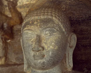 スリランカ、ポロンナルワ、ガル・ヴィハーラの仏像の細部（ユネスコ世界遺産登録