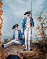 アメリカ独立戦争時のフランス歩兵の制服（グワッシュ）、ニコラ・ホフマン作、アメリカ
