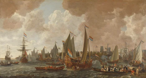 1660 年 5 月 24 日、イングランド王チャールズ 2 世がロッテルダムに到着