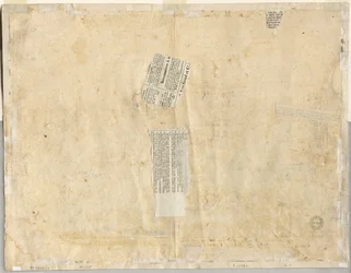 Rectoからの噴水の追跡および2つの面のスケッチ、1665年。