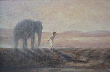 少年とゾウ