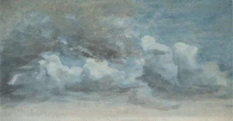 雲の研究、c.1849-55（船上の紙に油を塗る）