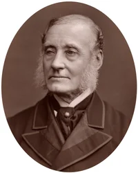 1877年、英国外交官で王立地理学会の会長、ラザフォードアルコック卿。