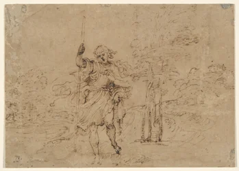 風景の中の聖クリストファー (または聖ロック?)