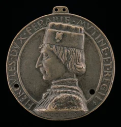 エルコーレ1世エステ、1431-1505、フェラーラ、モデナ、レッジョ公爵 1471年（裏面）、1472年