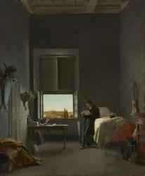 1817年、ローマのヴィラメディチにある彼の部屋の芸術家。