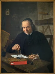 アッベ・ニコラ・ジョセフ・ニューレイ（1706-1774）の肖像。レオナルド・デフランス（1735-1805）による絵画、油彩・キャンバス