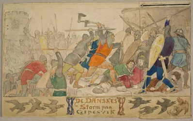 デンマーク人がギペスビクを襲う