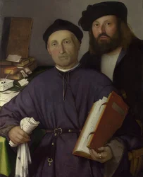 Der Mediziner Giovanni Agostino della Torre und sein Sohn、Niccolò。 1515