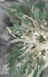 緑の花の抽象画