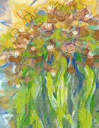 色鮮やかな庭の花々