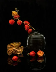 秋のランタンの静物画