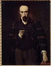 Achille Deveria（1800-1857）の肖像 画家・彫刻家。ルイ・ブーランジェ（1806-1867）の絵画