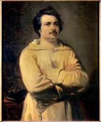 オノレ・ド・バルザック(1799-1850)の肖像 ルイ・ブーランジェ(1806-1867)の絵画 19世紀。タワーズミュージアムオブファインアーツ