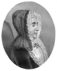 Madame du Deffand - Marie de Vichy-Chamrond (or Champrond), Marquise du Deffand - 1697-1780 - Carmontelleによるエングレーヴィング。