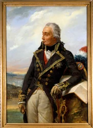 Nicolas, Baron de Luckner (1722-1794) 1791年にフランスの牧童、1792年にライン軍総司令官を務めた人物の肖像。オーギュスト・クーデル（1789-1873）による絵画。ヴェルサイユ。Musee Du Chateau - ニコラ、バロン・ドゥ・リュックの肖像