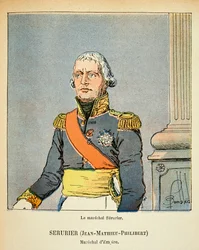 エマニュエル・ド・ラス・ケース伯爵（1766-1842）の著書『聖ヘレネの記念』に掲載されたボンブル・ルイ（1862-1927）のイラスト。牧童ジャン・マチュー・フィリベール・セルリエ（1742-1819）の肖像、個人蔵