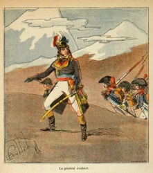 エマニュエル・ド・ラス・ケース伯爵（1766-1842）の著書『聖ヘレネの記念』に掲載されたボンブル・ルイ（1862-1927）のイラスト。ジュベール将軍（1769 - 1799）の肖像、個人蔵