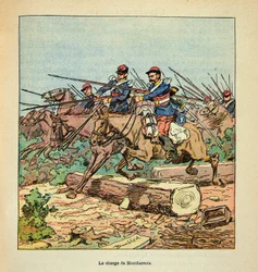 Eugene Sergent, dit Grenest, illustrated by Louis Bombled (1862-1927) の「The Armee of the Loire」（独仏戦争、1870年から1871年のキャンペーン）。ラドンの戦い（11月22日