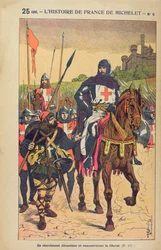 十字軍の出発、ジュールミシュレ（1798〜1874年）による「フランスの歴史」のイラスト1900年頃