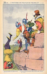 「L&39;Histoire de France de Jean Michelet」の図解版からの、16世紀のバロンデアドレの下でのプロテスタントの残酷さ