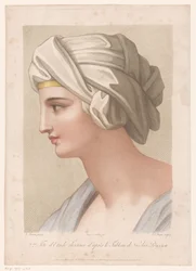 頭に布を巻いた女性の胸像 2eme Fête d