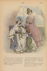 フランスのファッション1836年、ルイ・フィリップ（カラーリトグラフ）