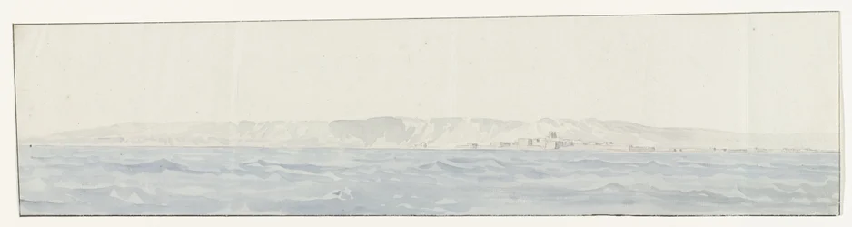 Gezicht op Crotone en de kust クロトーネと海岸の眺め (オブジェクトのタイトル) イタリア、シチリア、マルタの旅 - 1778 (シリーズタイトル)