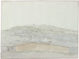 Gezicht op Montefusco モンテフスコの眺め (オブジェクトのタイトル) イタリア、シチリア、マルタの旅 - 1778 (シリーズタイトル)