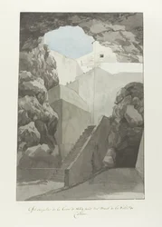 カターニアの城壁にある 1669 年からの驚くべき溶岩 Effet singulier de la lave de 1669 près des mur de Catane (オブジェクトのタイトル) イタリアの航海、シチリアとマルテの航海 - 1778年（シリーズタイトル）