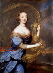 フランソワーズ・アテネ（Francoise-Athenais）の肖像 ロシュシュアルト・モルテマール作 モンテスパン侯爵夫人（またはモンテスパン夫人）（1640年～1707年） ルイ14世の寵愛を受け、アイリス・ペインティングではフェルディナン・ルイ・エル・ル・ジューン（1648年～1717年）が代表的な人物です。
