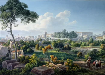 エスキリーノの丘、ローマ、c.1800のビュー