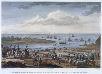 「1799 年 11 月 30 日、イギリス人のオランダへの乗船」