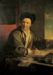 ベルナール・ル・ブイエ（ル・ボヴィエ）の肖像 フランスの作家フォンテーヌ（1657-1757）による絵画 ルイ・ガロッシュ（1670-1761）による絵画 1723年 日1.2x0.9 m