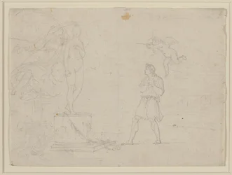 ピグマリオンとガラテアのための習作 1797年頃（紙にチョーク）