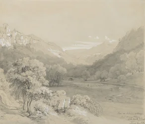 1848年、サビーン丘陵のキャヴィの風景。