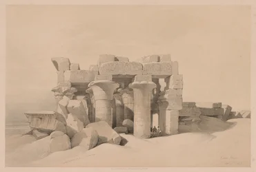 エジプトとヌビア：ボリュームII-No. 42、コムオンボ遺跡、1838年。