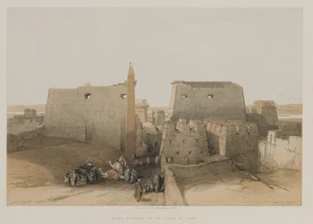 エジプトとヌビア、ボリュームII：ルクソール神殿への大入口、1848年。