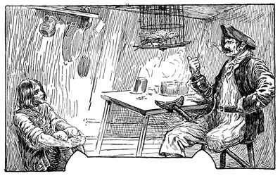 ロバート・ルイス・スティーブンソン（1850-1894）の小説「宝島」のために、ルイス・ヘッド（1857-1926）が描いたイラスト 1915年