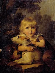 ルイ・アルノー（1803-1885）の子供の肖像 ルイ・レオポルド・ボワイ（1761-1845）の絵画 1808年 約 Sun.0,22x0,16 m