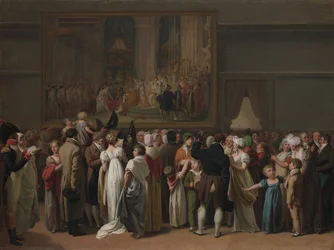 1810ルーブル美術館でのパブリックビューイングダビデの戴冠式。