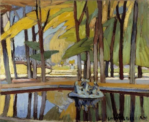 ヴェルサイユ公園の盆地 Louis Mathieu Verdilhan (1875-1928) による絵画 20 世紀 必須の言及: プロヴァンス、マルセイユのコレクション財団